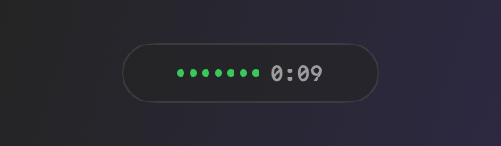 挿入できた HUD。緑の点